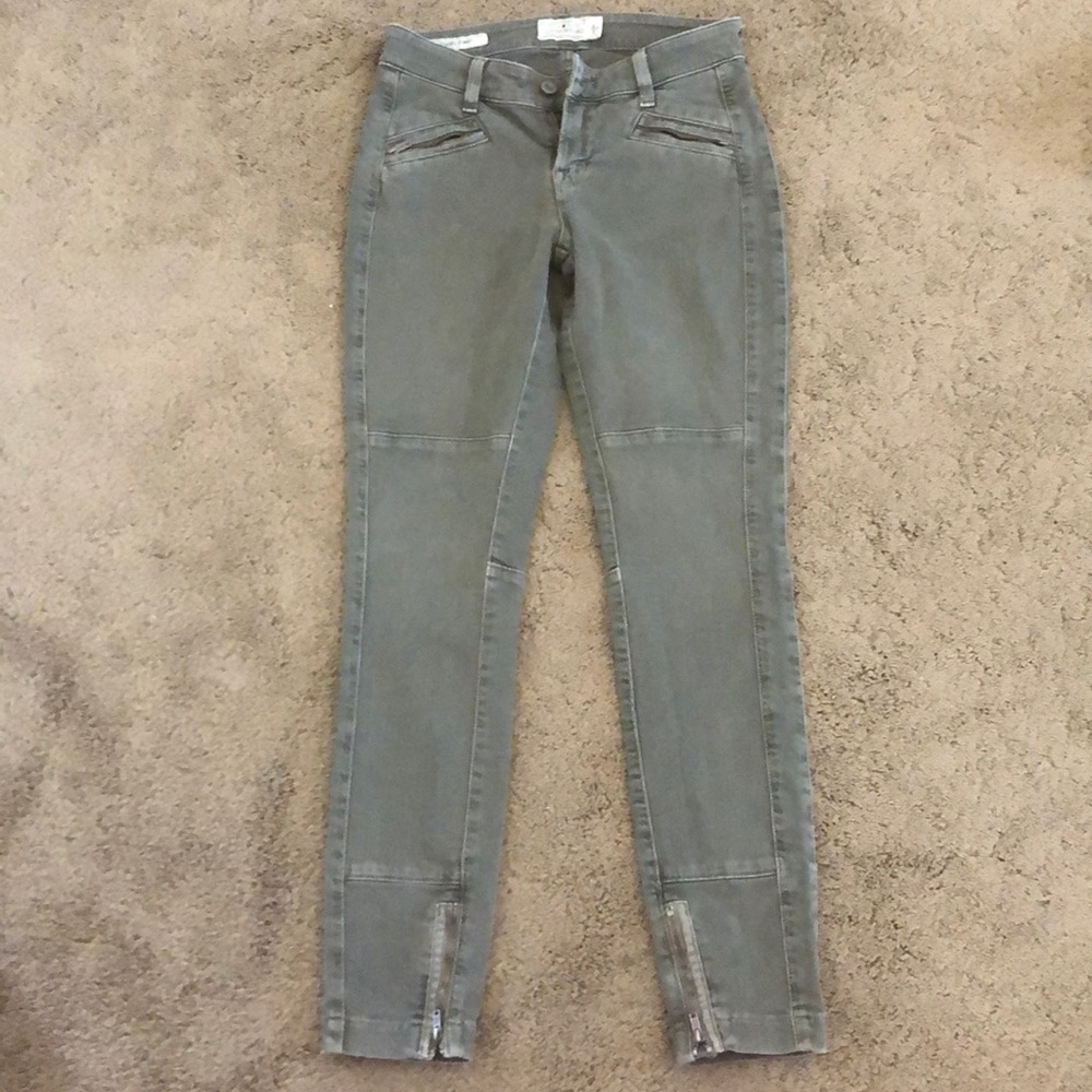 Lucky Brand Brooke Skinny Jean olive size 0/25